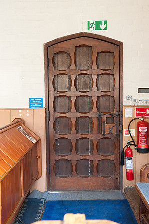 Interior south door in nave (May 2019)