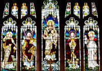 Close up of central section of east window St Philip's (Nov 2017)