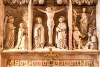 reredos stone carving behind altar (Nov 2017)