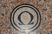 Omega on right side of altar floor (May 2019)