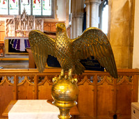eagle lectern in nave in front of chancel (May 2019)