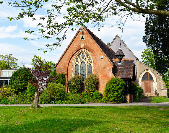Exterior of west side of church (May 2019)