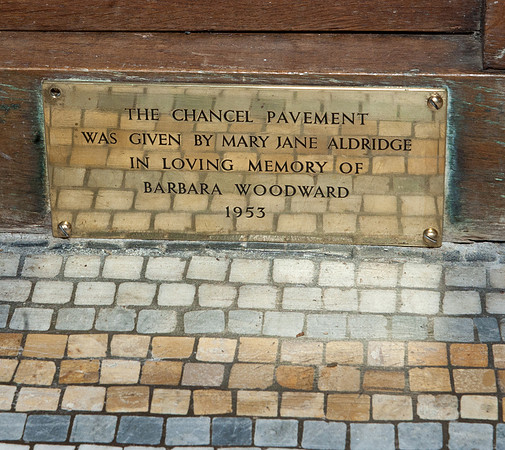 chancel pavement plaque (2019)